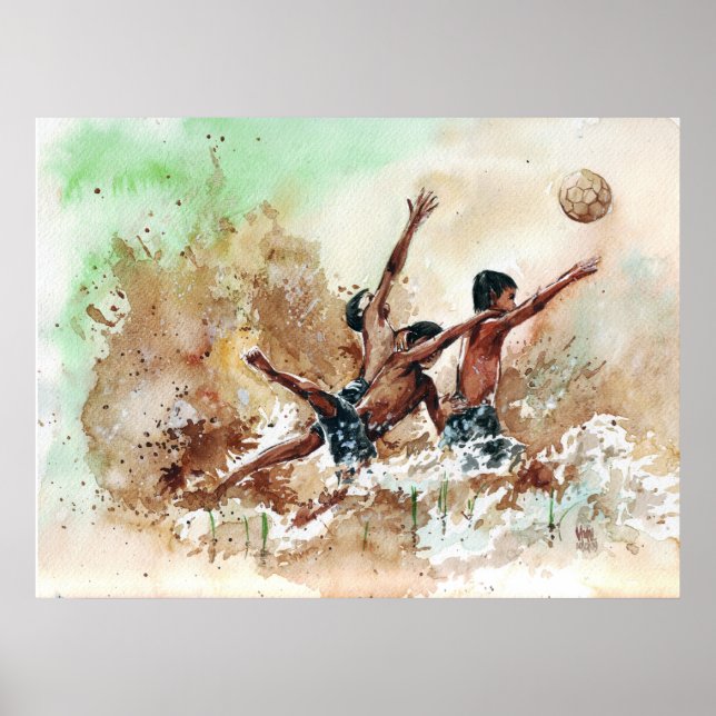 Poster 2014 Soccer boys fans de football Imprimer par Vim (Devant)