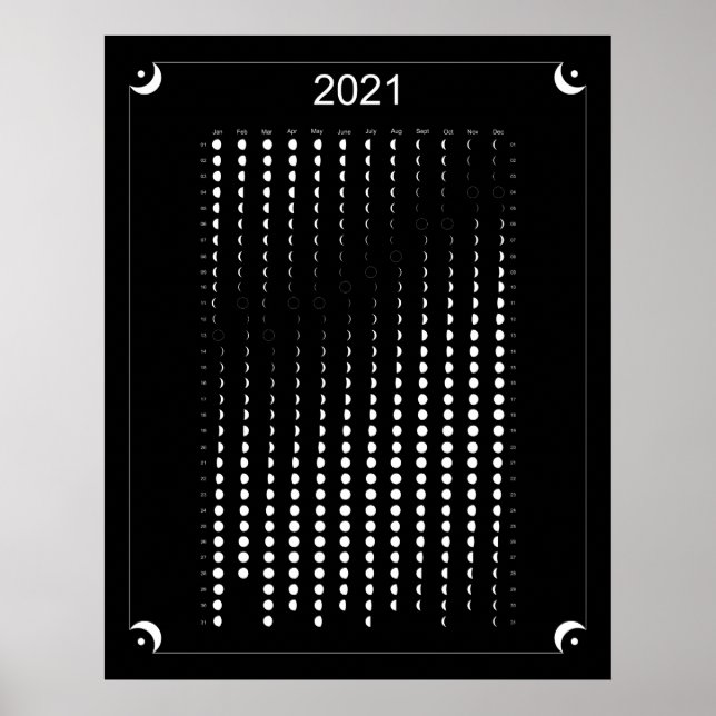 Poster 2021 - Calendrier de la Lune Noire (Devant)