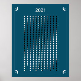 Poster 2021 - Calendrier Lunaire Bleu