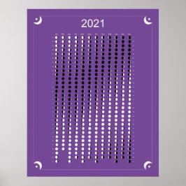 Poster 2021 - Calendrier Lunaire Violet