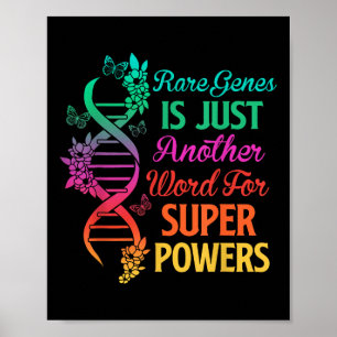 Poster 2022 Rare Disease Day Awareness Zebra Ribbon Adn F