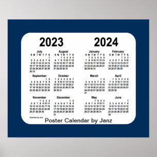 Poster 2023-2024 Boîte de police Calendrier de l'école bl