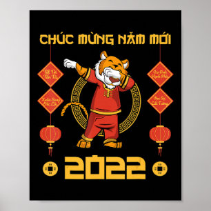 Poster 2023 Nouvel An Lunaire Vietnamien Chuc Mung Nam Mo