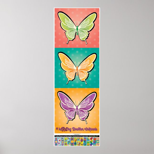 Poster 2023 - Papillons Pop -Buellton.Art (Devant)
