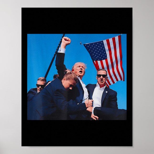 Poster 2024 Asination Butler Pennsylvania Trump Fight (Devant)