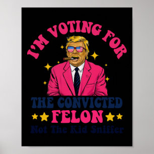Poster 2024 Condamné Felon - Je vote Condamné Felon