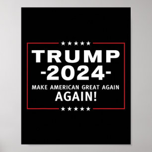 Poster 2024 Rendre à l'Amérique sa grandeur partout