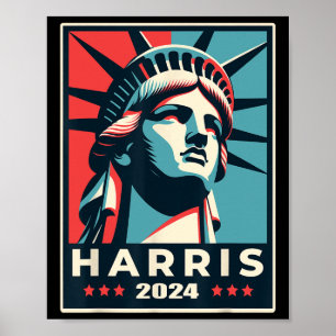 Poster 2024 Statue De La Liberté Kamala Harris Pour Prési