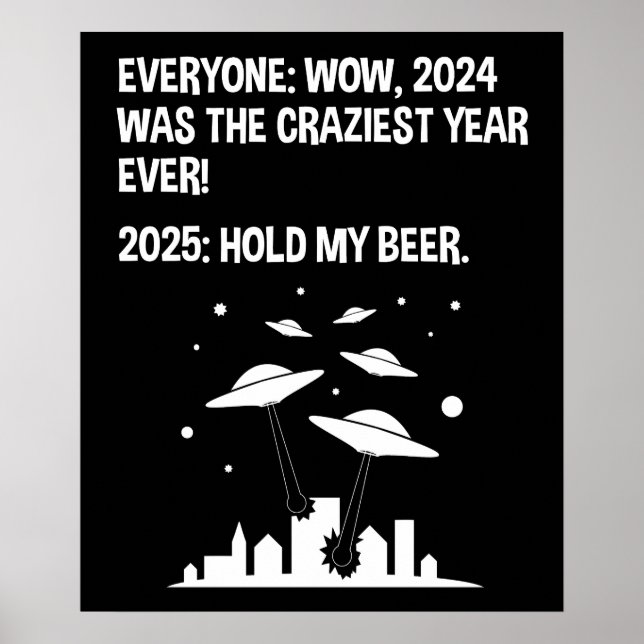 Poster 2025 Tenez ma bière Jour de l'An (Devant)