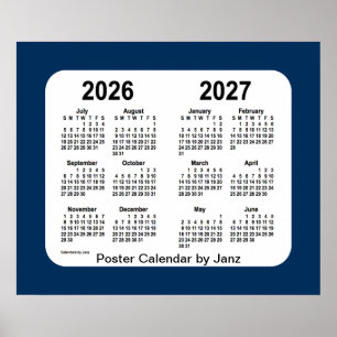 Poster 2026-2027 Boîte de police Calendrier de l'école bl