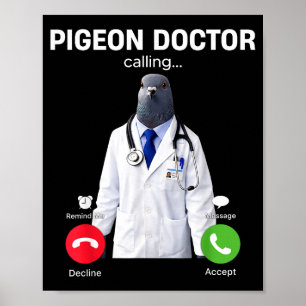 Poster 2026 nouveau docteur pigeon mème internet brainrot