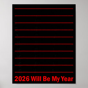 Poster 2026 sera mon année humour drôle citation Nouvel A