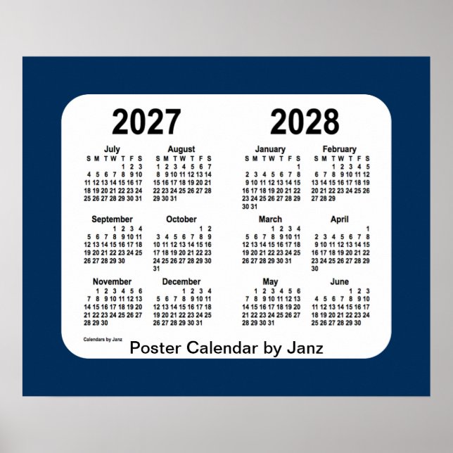 Poster 2027-2028 Boîte de police Calendrier de l'école bl (Devant)