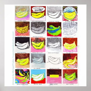 Poster 20 bananes 3x3