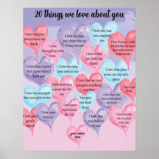 Poster 20 choses que nous vous aimons