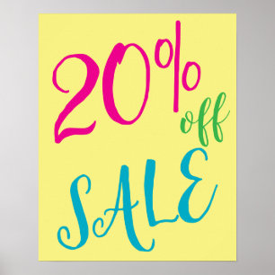 Poster 20% de réduction sur la vente Connexion Couleurs p