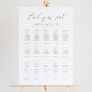 Poster 20 Tables Élégantes Trouvez Votre Siège Carte De S