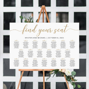 Poster 20 Tables Trouvez votre place Plan de table