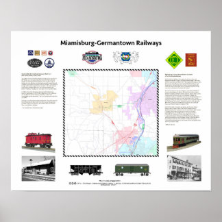 Poster 20"x16", Chemins de fer Ohio : Miamisburg/Germanto