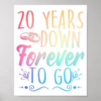 Poster 20e 20 ans Mariage Anniversaire mari femme