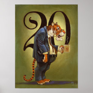 Poster 20ème Copie de tigre de la Réunion