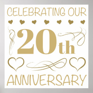 Poster 20th Wedding Anniversary