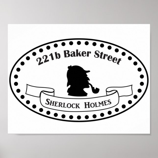 Poster 221b Baker Street Sherlock Holmes BBC TV show Sher (Devant)
