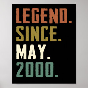 Poster 22 Ans Légende depuis mai 2000 22e anniversaire