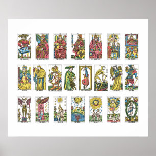 Poster 22 Cartes de Tarot Fortune