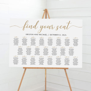 Poster 23 Tables Trouvez votre place Plan de table