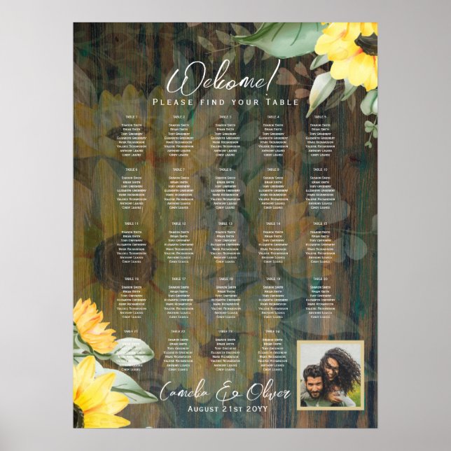 Poster 24 Table SUSPENTEURS Rustiques En Bois (Devant)
