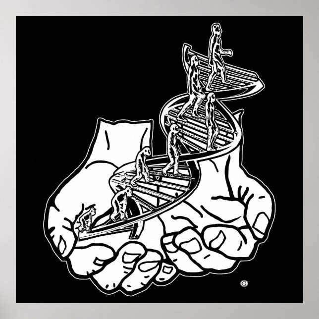 Poster 24" x 24", papier d'affiche de valeur (mat) noir (Devant)