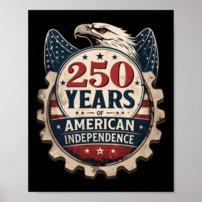 Poster 250 Anniversaire de l'Amérique - 250e Indépendance (Devant)