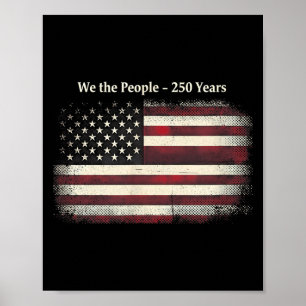 Poster 250 ans 1776-2026 250e anniversaire 4 juillet