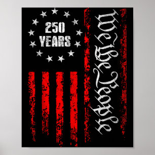 Poster 250 Ans 1776-2026 250e Anniversaire Usa Patriotiqu