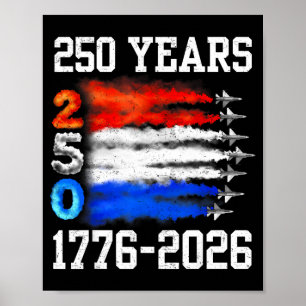 Poster 250 Ans 1776 2026 250e Vintage 4 juillet Amérique