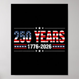 Poster 250 Ans Américain 1776 2026 250e Usa Hommes Femmes