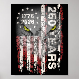 Poster 250 Ans Américain 1776 2026 250e USA Patriotique
