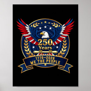 Poster 250 ans américains 1776 2026 250e anniversaire Aig