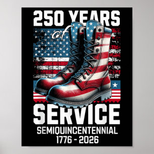 Poster 250 ans Amérique Anniversaire 250e indépendance D