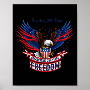 Poster 250 ans anniversaire amérique États-Unis 250e anni