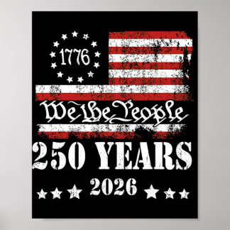 Poster 250 Ans d'Amérique Anniversaire 250e Indépendance