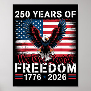 Poster 250 Ans De Liberté 1776–2026 Aigle Patriotique Nou