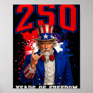 Poster 250 ans de liberté en Amérique 2026 250e anniversa