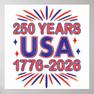 Poster 250 ans États-Unis   1776–2026 Semiquincentenaire