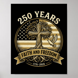 Poster 250 Ans Foi Et Liberté Chrétienne Usa 250e Anniver