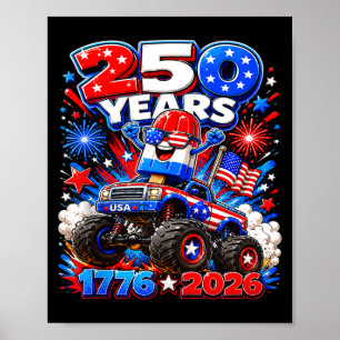 Poster 250 ans popsicle patriotique enfants amérique garç
