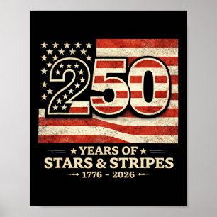 Poster 250e anniversaire américain America 250 Usa 250 an