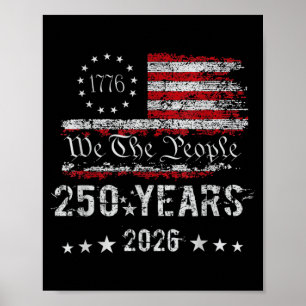 Poster 250e anniversaire d'Amérique 250 ans Le peuple Ann