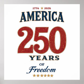 Poster 250e anniversaire de la liberté américaine 1776 Cé